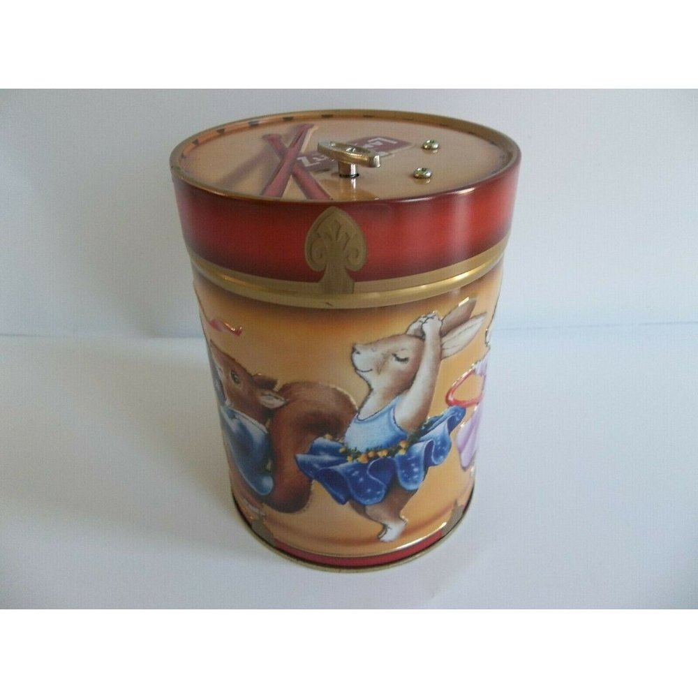 Vtg Lambertz Musical Tin Metal Christmas Germany